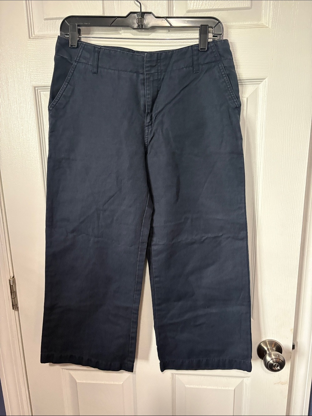 GAP Dark Navy Cotton-Linen Capris